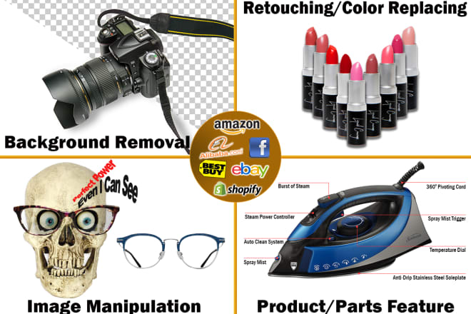 I will remove background, edit and retouch of product images