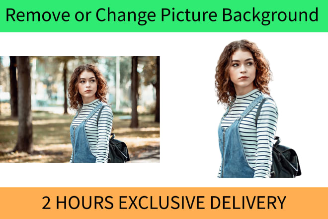 I will remove or change any picture background within 2 hours
