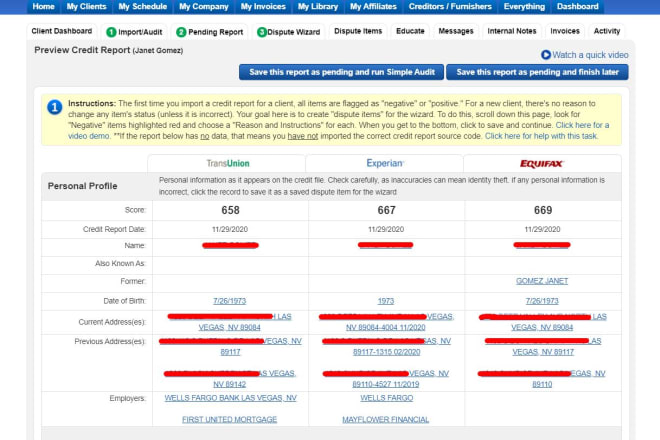 I will repair credit report using credit repair cloud or cdm