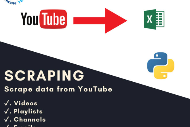 I will scrape youtube data using python