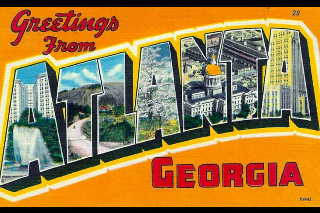 I will send a postcard from atlanta, georgia