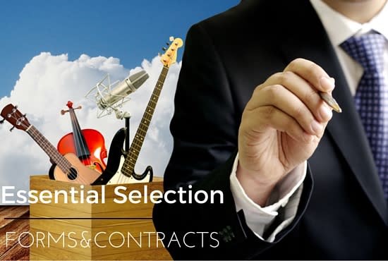 I will send a selection of contracts for the music industry