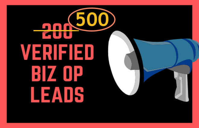 I will send you 10 thousand verified biz op leads