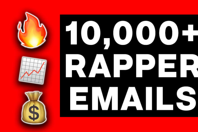 I will send you a spreadsheet with rapper emails to submit beats to