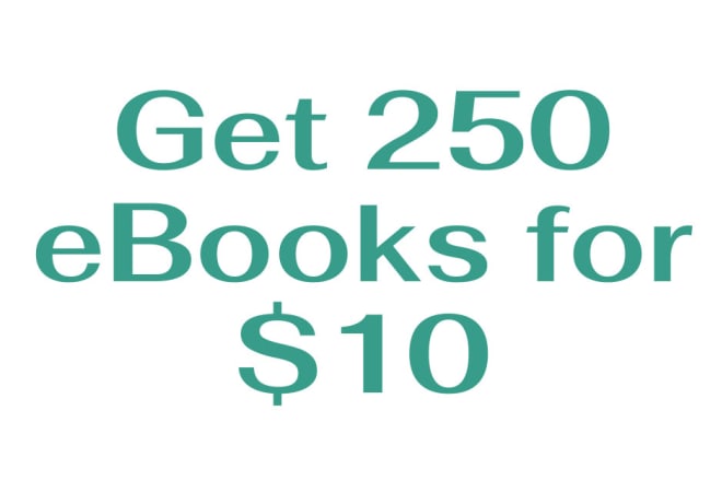 I will send you high quality 250 PDF ebooks