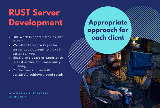 I will setting up rust server, configure it, tips for advertising