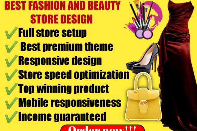 I will setup premium clothing and accessories fashion shopify store