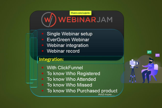 I will setup webinar in webinarjam with integration