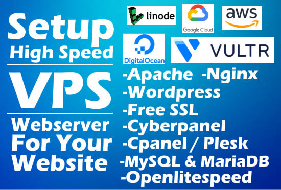 I will setup website on digitalocean google cloud aws and fix server issues