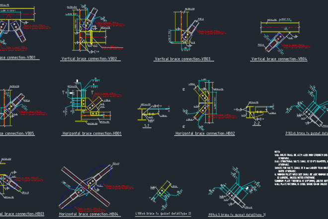 I will structural drawing and connection detail drawing for steel structure