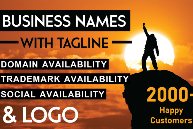 I will suggest 10 business name, brand name, with logo