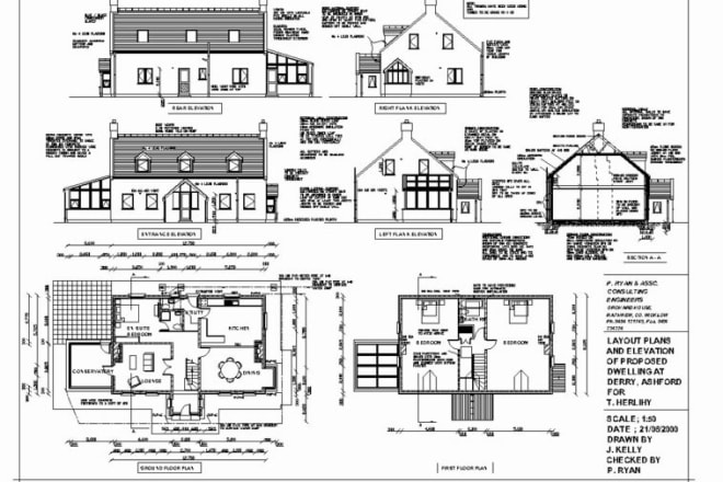 I will trace or draw your plans and logo to dwg autocad file