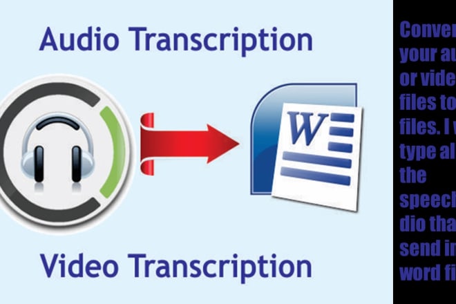 I will transcript, convert your audio to text