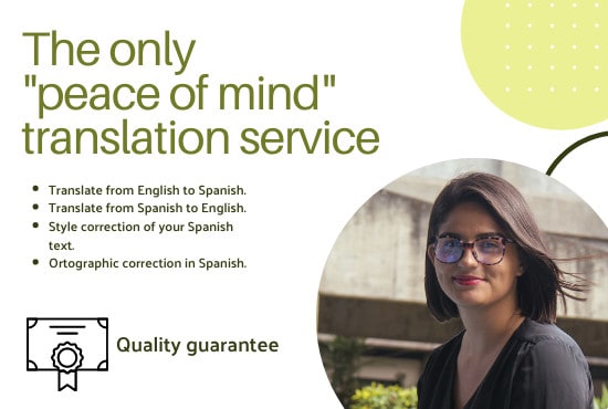 I will translate from english and correct your texts in spanish