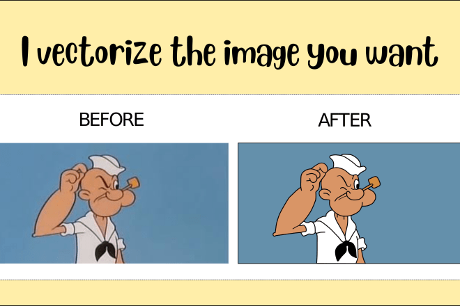 I will turn your drawing into a vector image