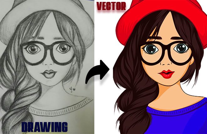 I will turn your hand drawing into a vector tracing, vector art, vector illustration