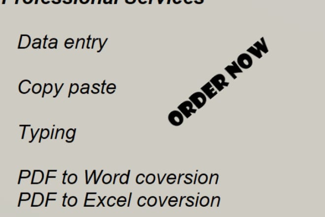 I will typing master, data entry, ms word work and typing instantly
