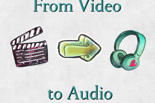 I will video to audio convert within day delivery