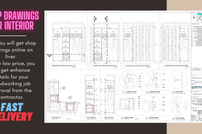 I will woodworking and joinery shop drawings