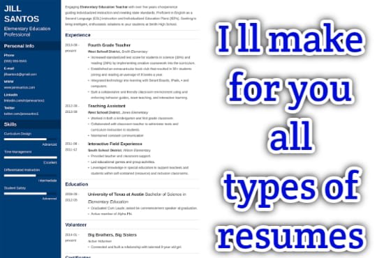 I will write an attractive resume for your company