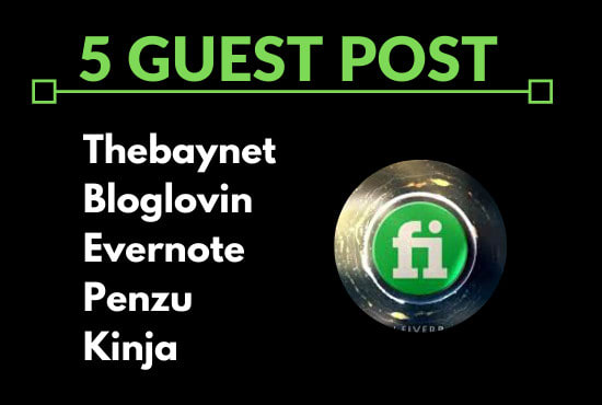 I will write and publish 5 guest post on da 90 dofollow link