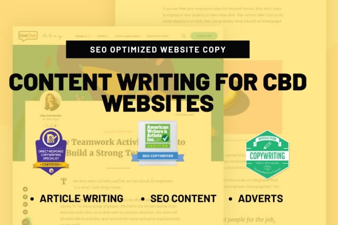 I will write cbd content for SEO