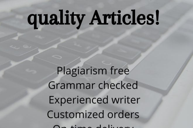 I will write high quality marketing articles for you