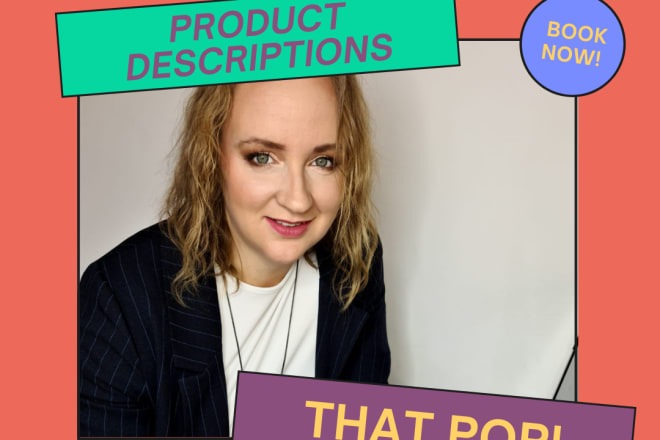 I will write product descriptions that add to cart