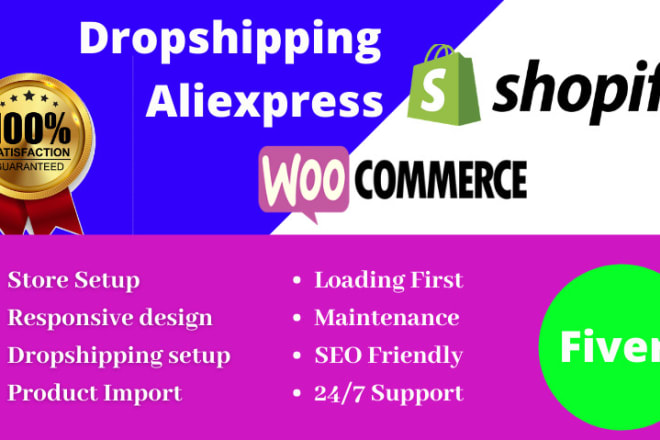 I will build automated aliexpress woocommerce and shopify dropshipping store