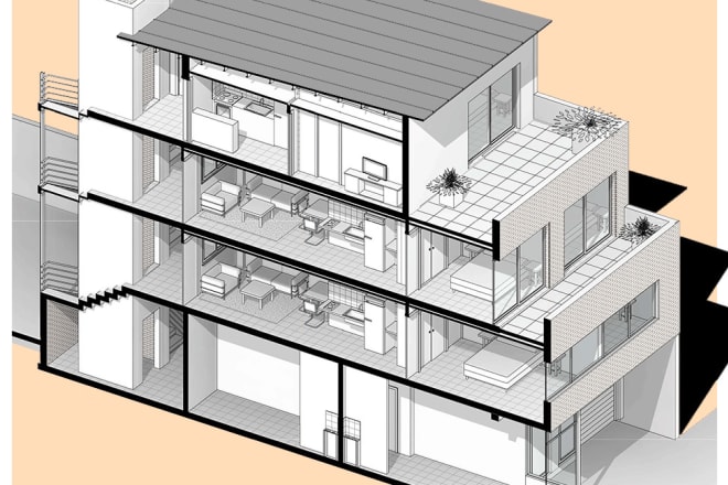 I will create 2d and 3d architectural documentation by revit