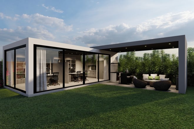 I will create 3d house layout and exterior views