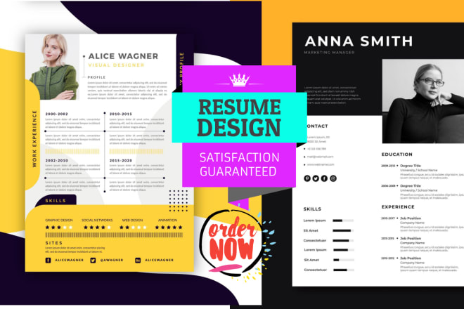 I will design professional, creative, resume, CV, curriculum vitae, cover letter