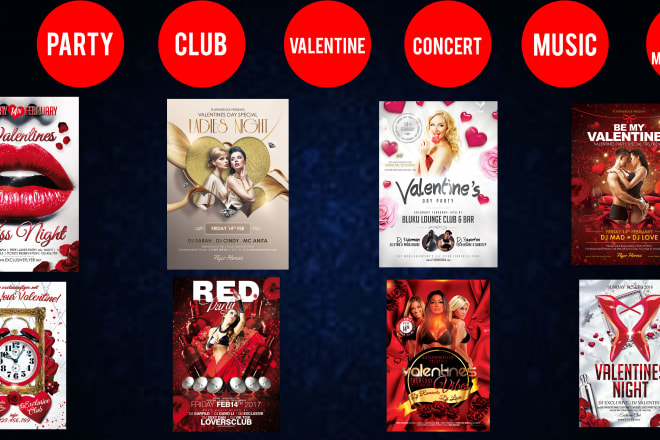 I will do flyer for valentine, st patricks day and cinco de mayo