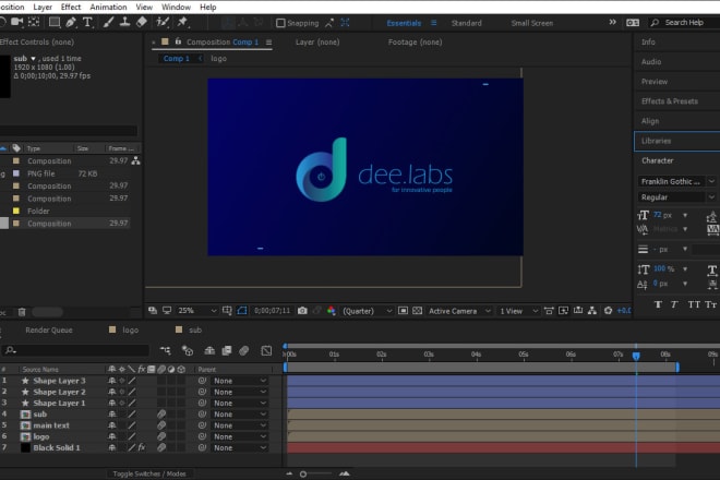 I will do motion graphics video