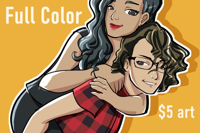 I will draw a cute couple, family portrait for you