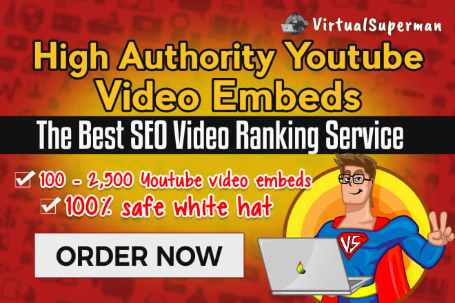 I will embed your youtube video in top web2 websites with the best seo video ranking