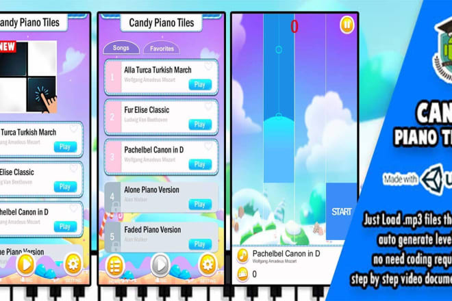 I will give you the famous game, unity piano tiles code source