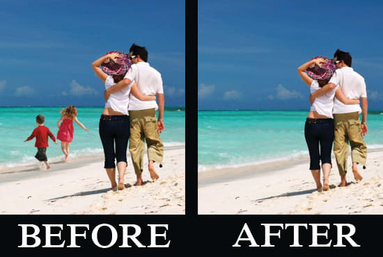 I will remove object or person from photo in photoshop