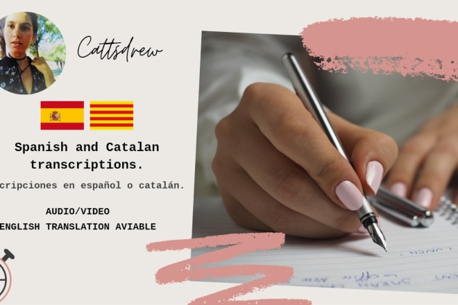 I will transcript an 1 hour spanish or catalan audio in 24 h