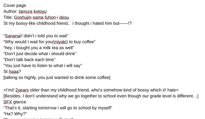 I will translate japanese manga to english manually