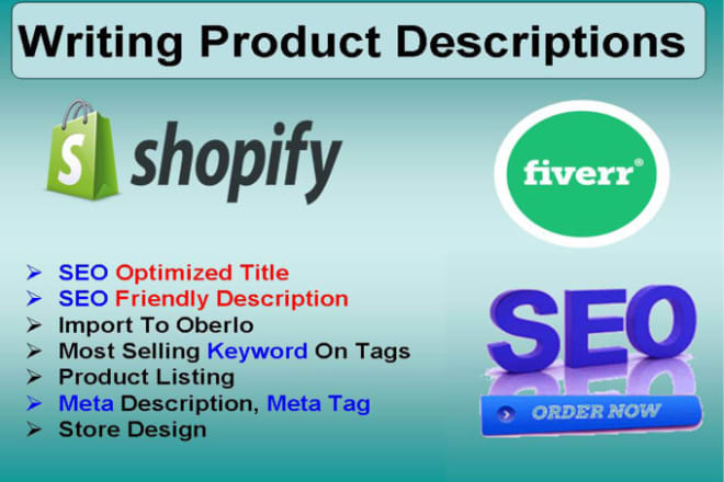 I will write a catchy and SEO optimized product description