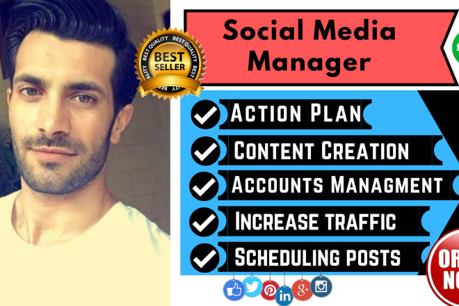 I will be your social media marketing manager