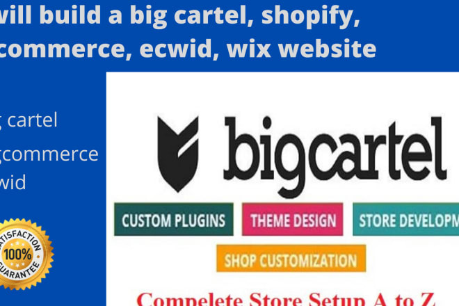 I will build a big cartel, bigcommerce, ecwid, shopify website