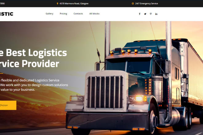 I will build logistics, trucking, freight broker, dispatch,transportation,cargo website