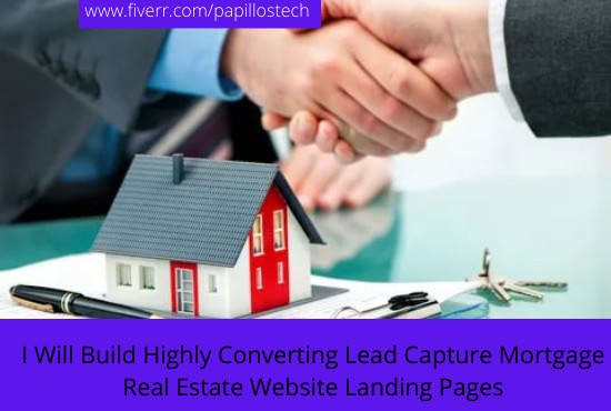 I will build mortgage leads loan website or landing page, insurance leads, mortgage web