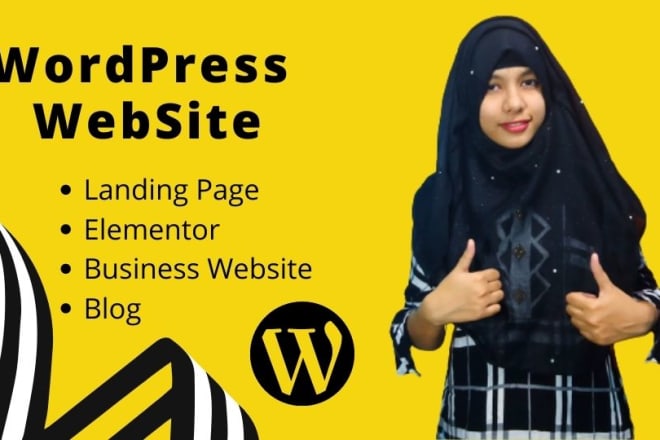 I will build responsive wordpress website design, landing page