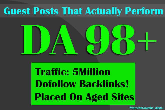 I will build SEO backlinks through high da guest posts high authority link building