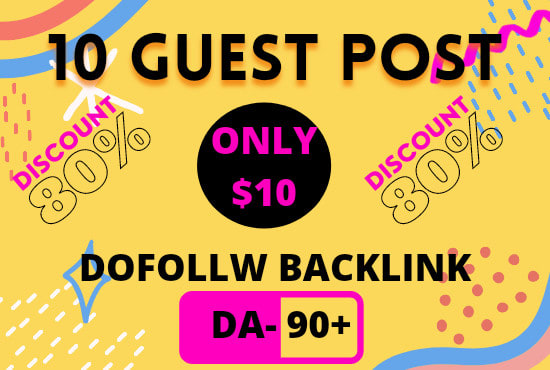 I will build SEO backlinks through high da guest posts high authority link building