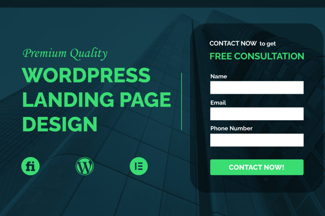 I will build wordpress landing page, squeeze page,portfolio website