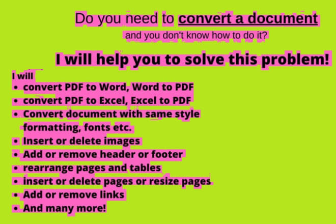 I will convert ms word or PDF logo design copy paste